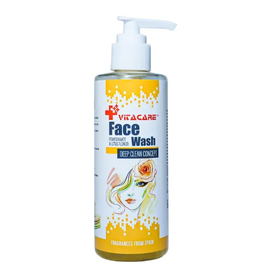 Picture of Vitacare Face Wash Pomegrante and Lotus flower.