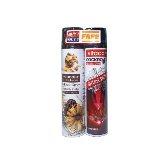 Picture of Vitacare Cockroach Spray 300 ML Can With Vitacare Bakhoor Air Freshener 300 ML Can